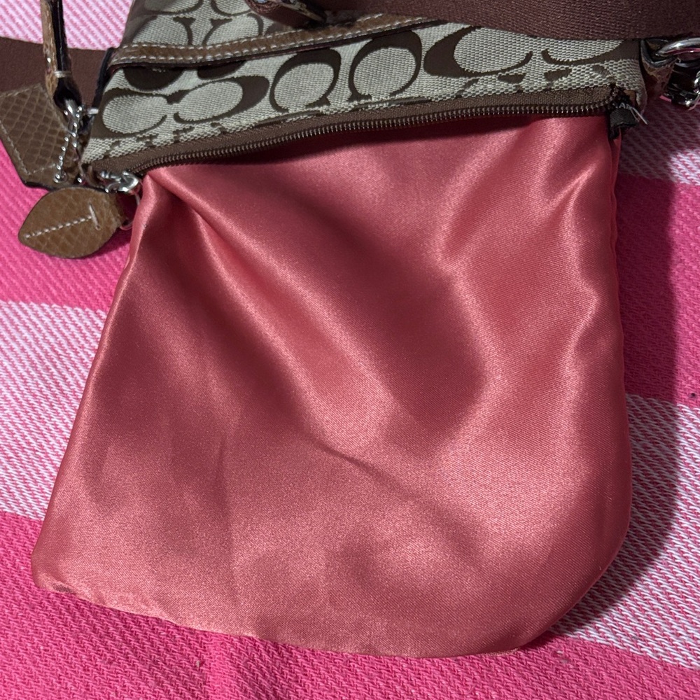 Coach Brown Signature Canvas Crossbody Bag - Picture 8 of 8